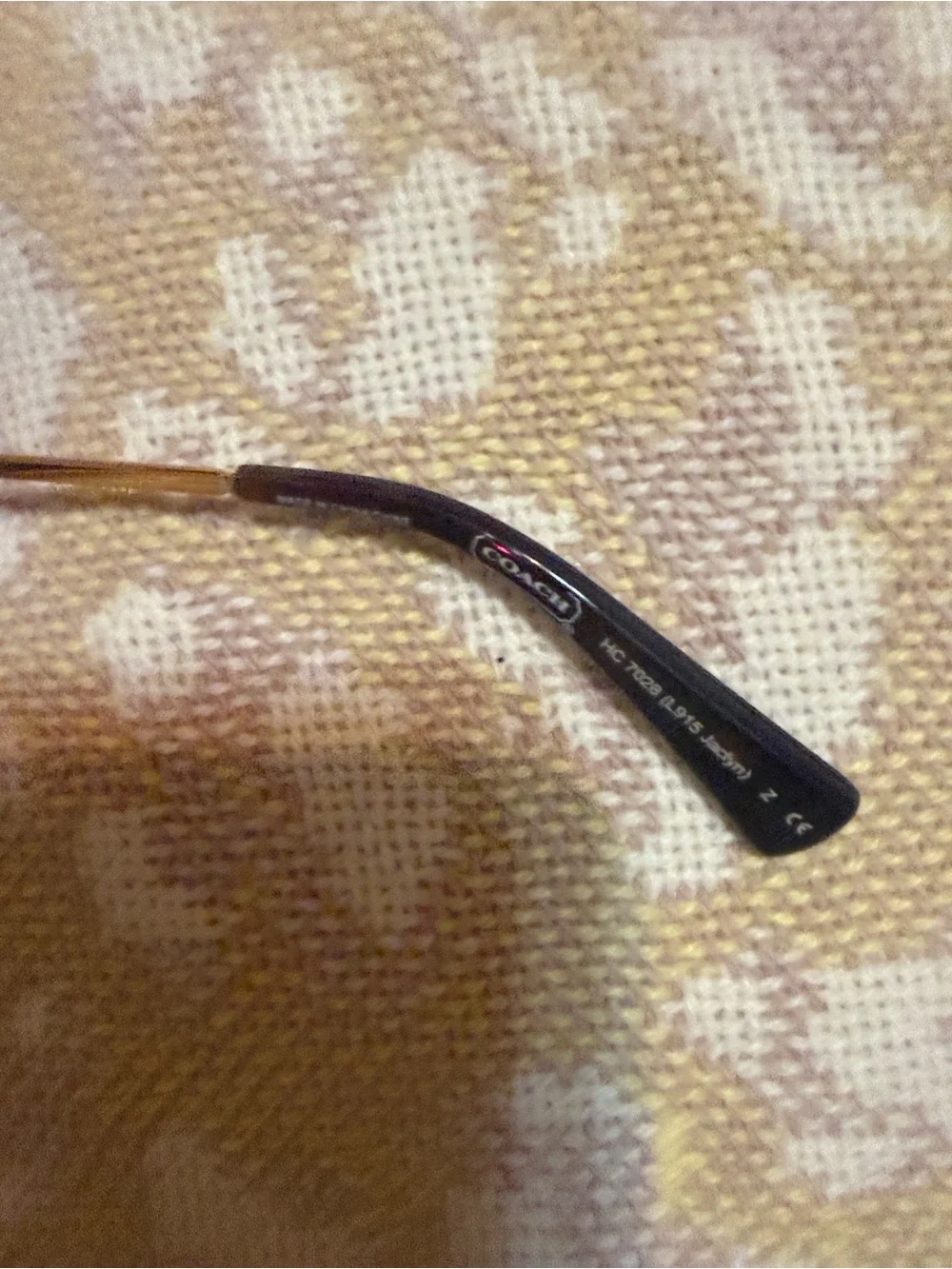 Coach Aviator Sunglasses in Black with Gold Trim - Picture 4 of 5